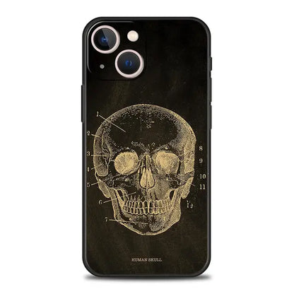 Anatomy Skeleton Chalkboard Body Heart Phone Case for iPhone