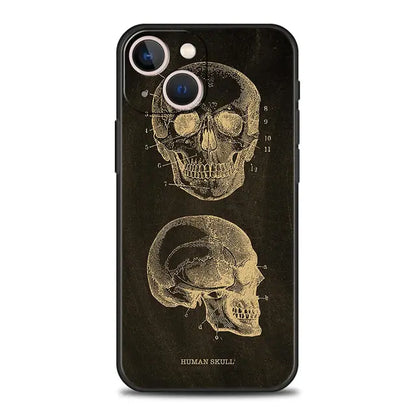 Anatomy Skeleton Chalkboard Body Heart Phone Case for iPhone