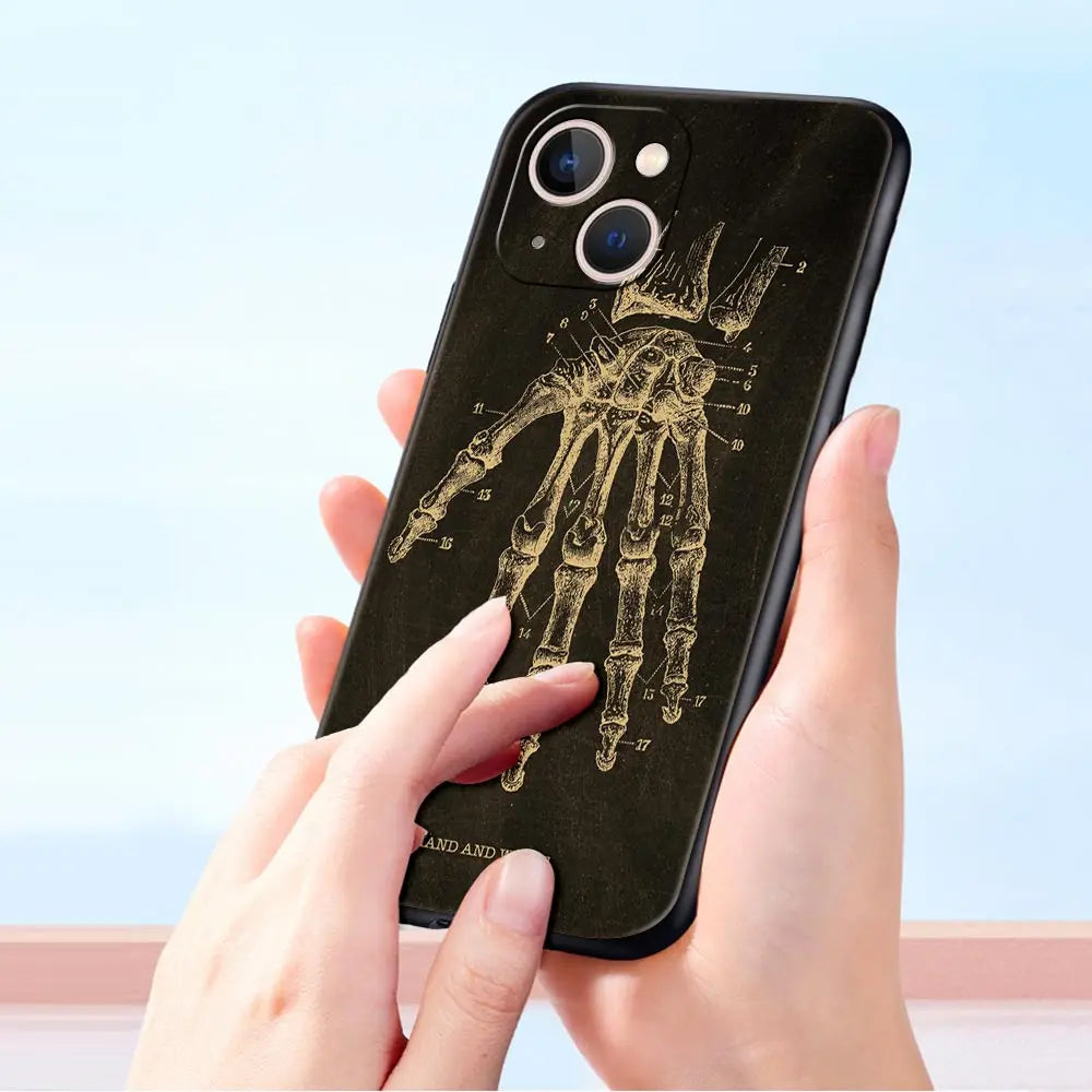 Anatomy Skeleton Chalkboard Body Heart Phone Case for iPhone