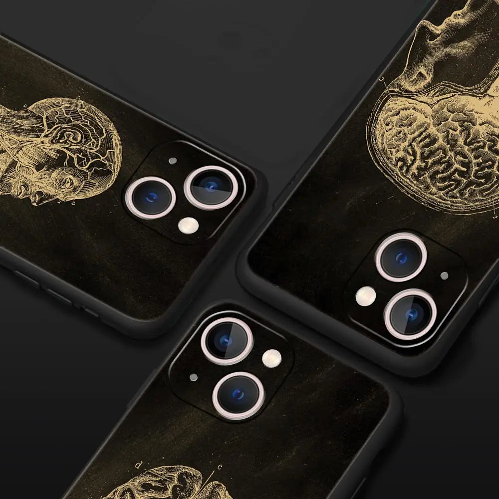 Anatomy Skeleton Chalkboard Body Heart Phone Case for iPhone