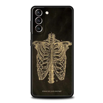 Anatomy Skeleton Chalkboard Heart Phone Case for Samsung Galaxy