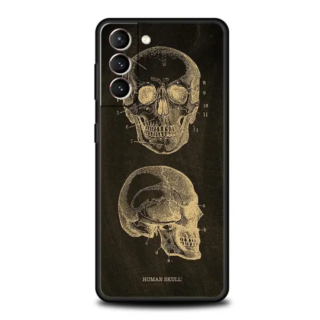 Anatomy Skeleton Chalkboard Heart Phone Case for Samsung Galaxy