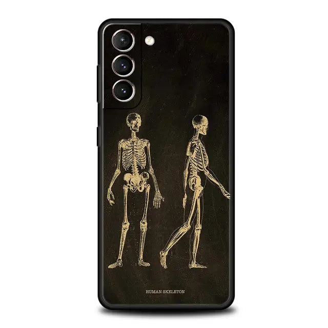 Anatomy Skeleton Chalkboard Heart Phone Case for Samsung Galaxy