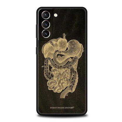 Anatomy Skeleton Chalkboard Heart Phone Case for Samsung Galaxy