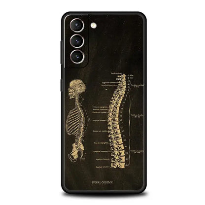 Anatomy Skeleton Chalkboard Heart Phone Case for Samsung Galaxy