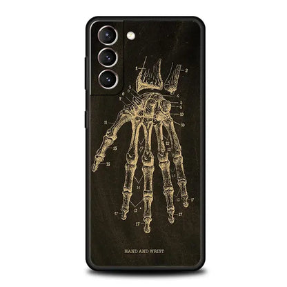 Anatomy Skeleton Chalkboard Heart Phone Case for Samsung Galaxy