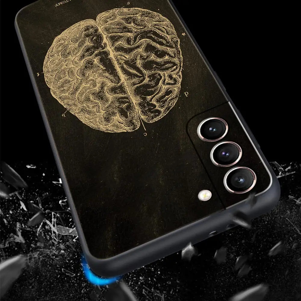 Anatomy Skeleton Chalkboard Heart Phone Case for Samsung Galaxy