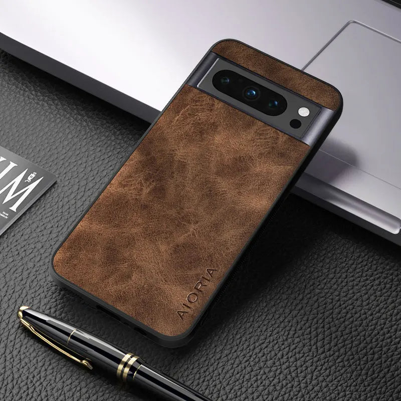 Aioria Luxury PU Leather Skin Cover for Google Pixel