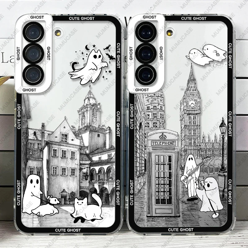 SKETCH THE CITY AND CUTE GHOSTS  FOR SAMSUNG GALAXY |INKSYNC STORE