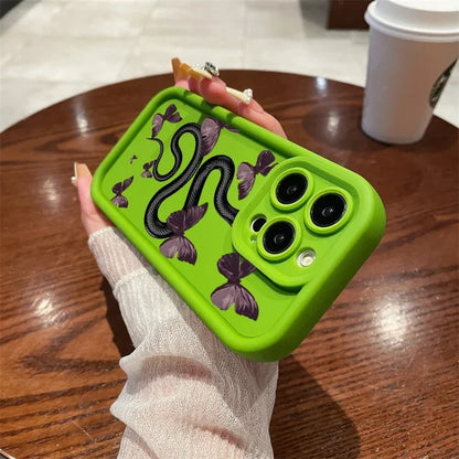 CUTE DOODLE FUNNY SNAKE CASE FOR IPHONE