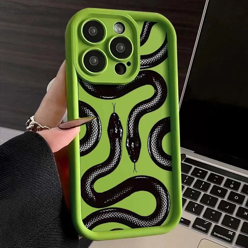 CUTE DOODLE FUNNY SNAKE CASE FOR IPHONE