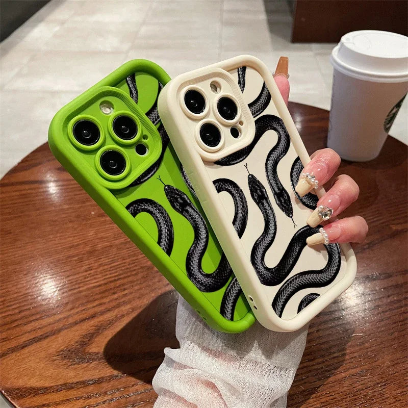 CUTE DOODLE FUNNY SNAKE CASE FOR IPHONE