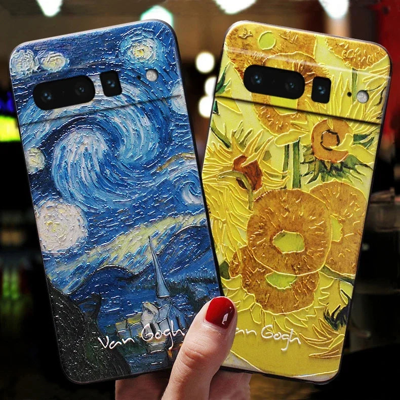 3D Art Silicone Phone Case for Google Pixel 8, 7 Pro, 8 Pro, 7 Pro, 7A