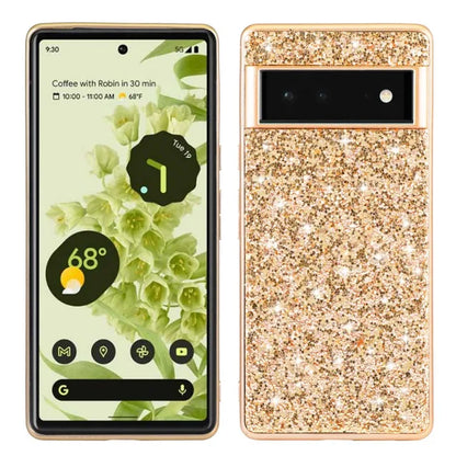 Glitter Case for Google Pixel  Shockproof Hard Plastic Plating Protector Phone Cover