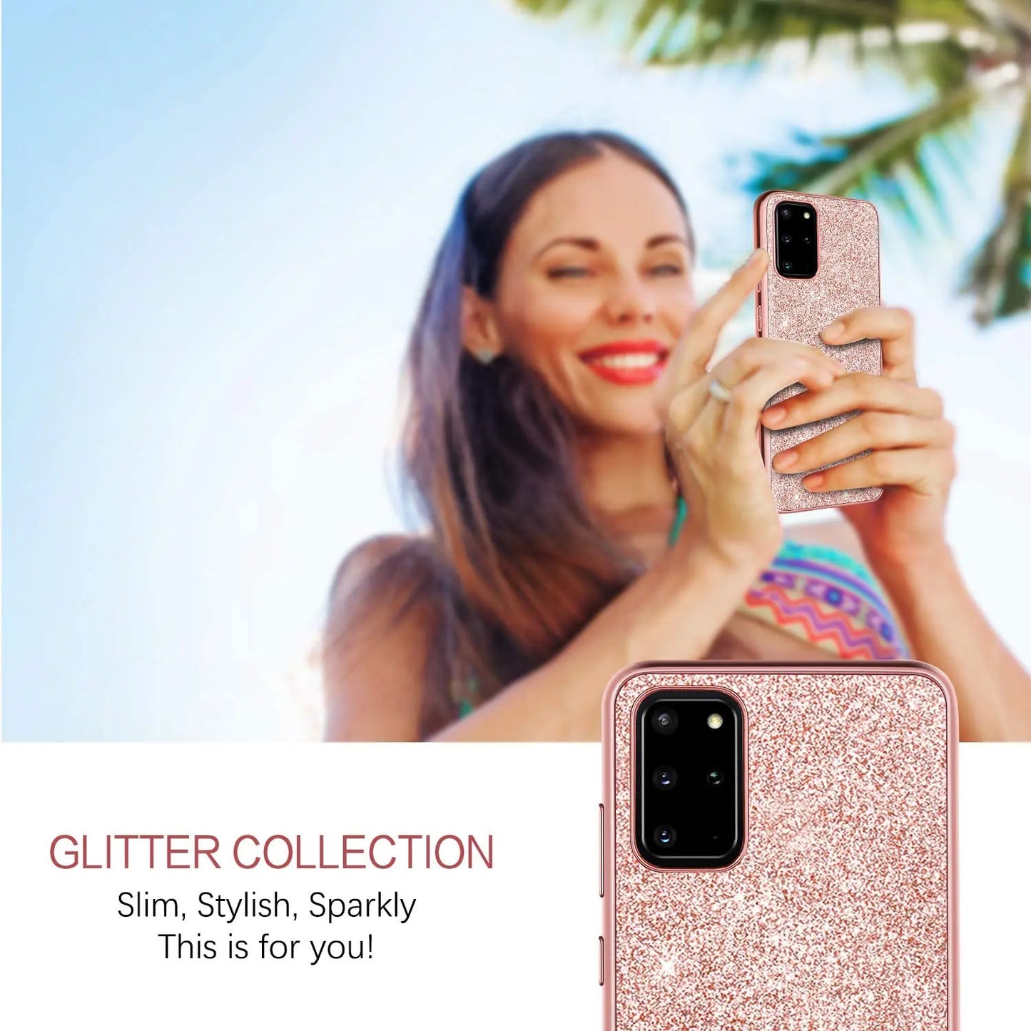 Glitter Case for Google Pixel  Shockproof Hard Plastic Plating Protector Phone Cover