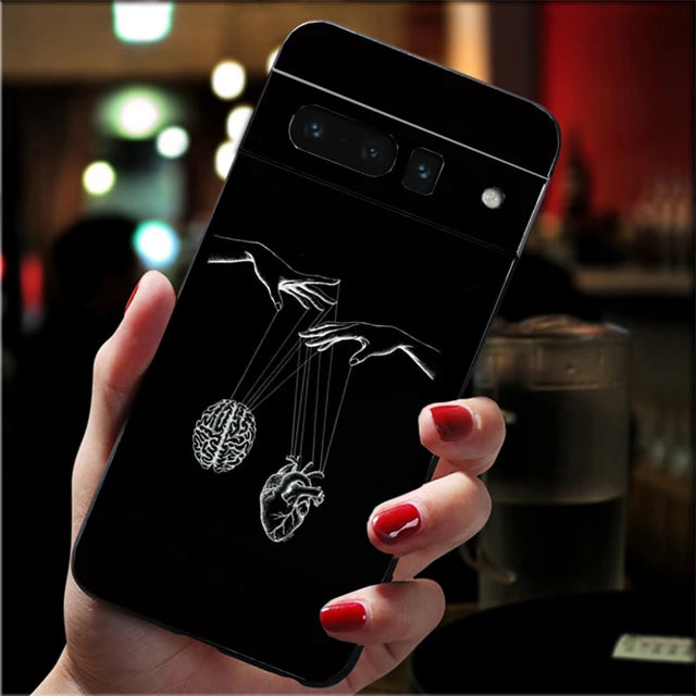 Human Organs Skeleton Skull Brain Case for Google Pixel