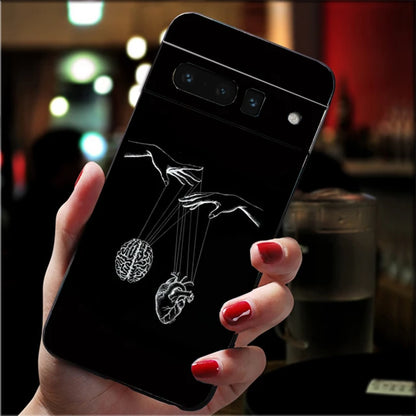 Human Organs Skeleton Skull Brain Case for Google Pixel