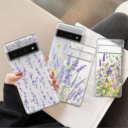 Lavender Transparent Phone Case for Google Pixel