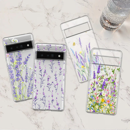 Lavender Transparent Phone Case for Google Pixel