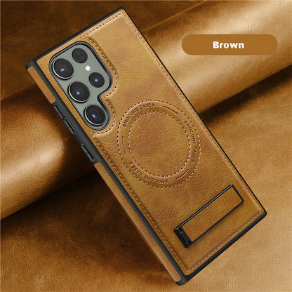 Luxury Wireless Charging Leather Phone Case for Magsafe Samsung