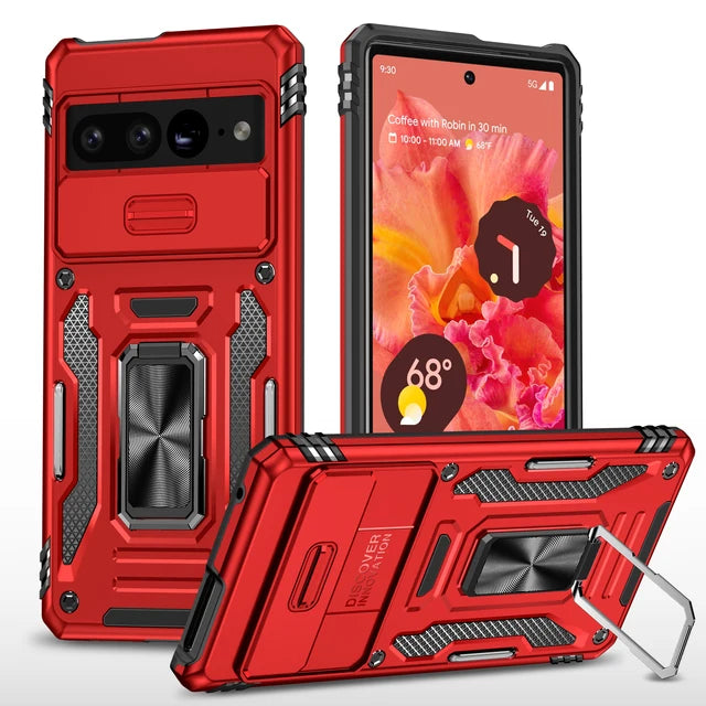 Military Grade Shockproof Phone Case with Slide Camera Cover for Google Pixel