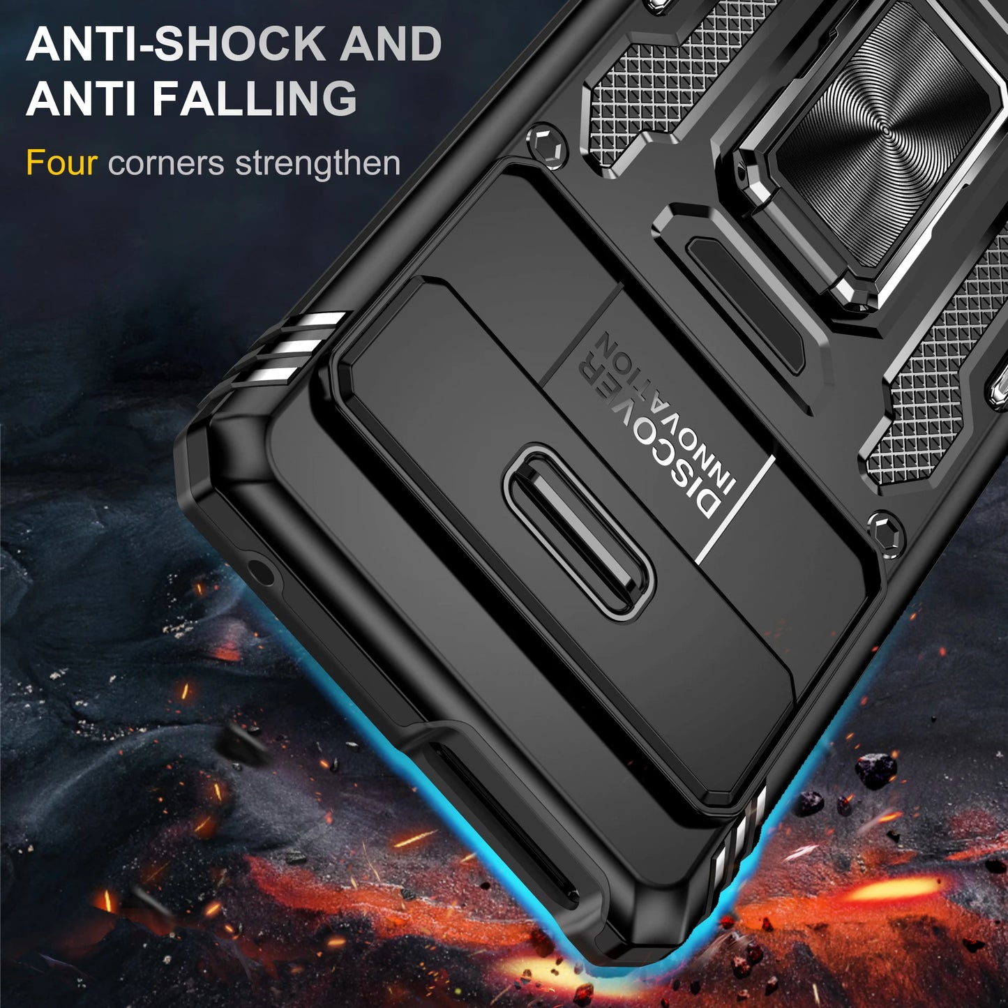 Military Grade Shockproof Phone Case with Slide Camera Cover for Google Pixel