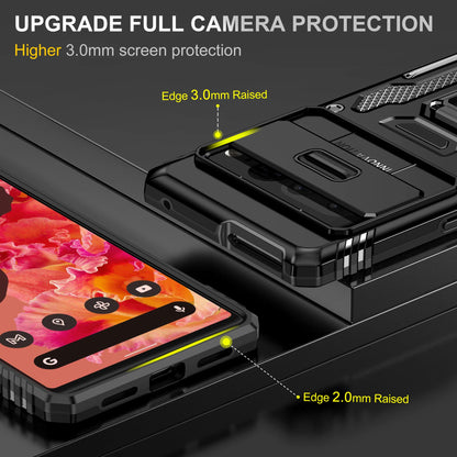 Military Grade Shockproof Phone Case with Slide Camera Cover for Google Pixel