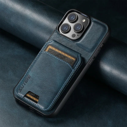 Multifunctional Leather Bracket Card Package Phone Case for iPhone