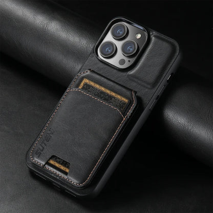 Multifunctional Leather Bracket Card Package Phone Case for iPhone