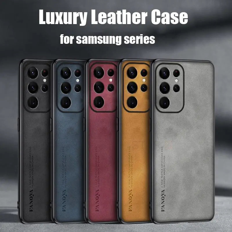 Luxury Sheepskin Leather Case for Samsung Galaxy