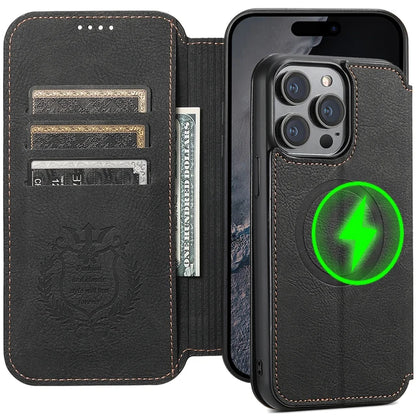 Suteni Luxury Leather Phone Case Wallet with Card Slot Holder & Magnetic Closure | InkSync Store