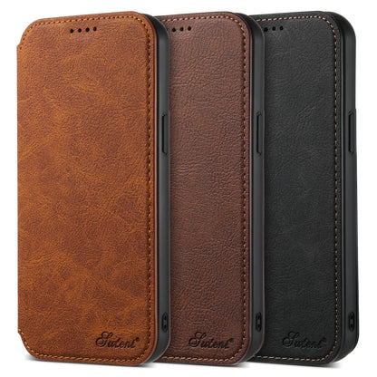 Suteni Luxury Leather Phone Case Wallet with Card Slot Holder & Magnetic Closure | InkSync Store