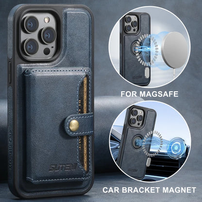 SUTENI Phone Case Card Holder Leather Magnetic Pocket Cover Wallet For iPhone 12 13 14 15 Pro Max Plus Ultra Magsafe