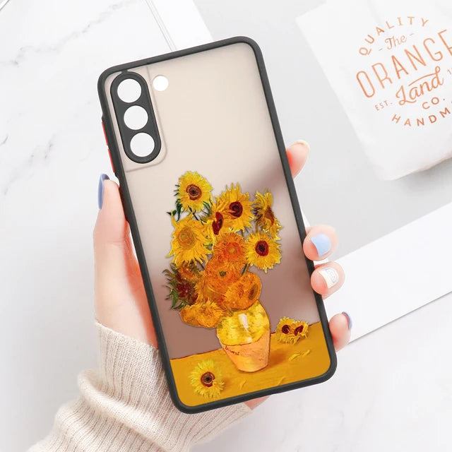 SUNFLOWERS STARRY AESTHETIC PHONE CASE FOR SAMSUNG GALAXY - SILICONE CELL CASE | INKSYNC STORE