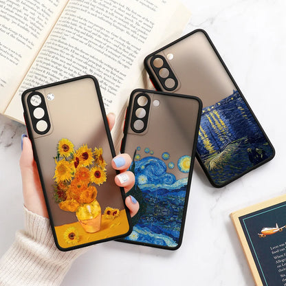 SUNFLOWERS STARRY AESTHETIC PHONE CASE FOR SAMSUNG GALAXY - SILICONE CELL CASE | INKSYNC STORE