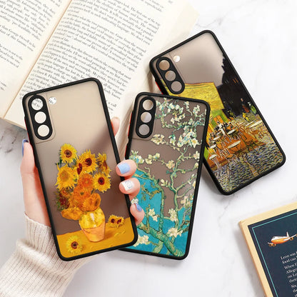 SUNFLOWERS STARRY AESTHETIC PHONE CASE FOR SAMSUNG GALAXY - SILICONE CELL CASE | INKSYNC STORE