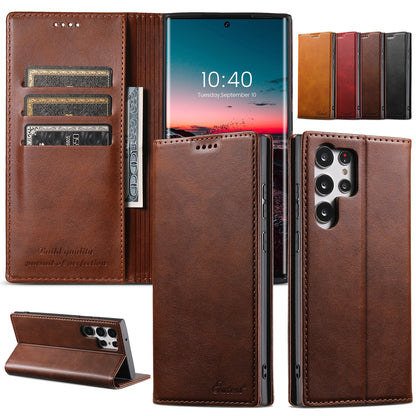 Suteni Leather Wallet Flip Phone Case Cover for Samsung Galaxy