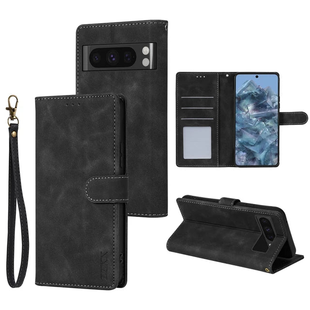 Leather Wallet Phone Case with Photo Frame for Google Pixel