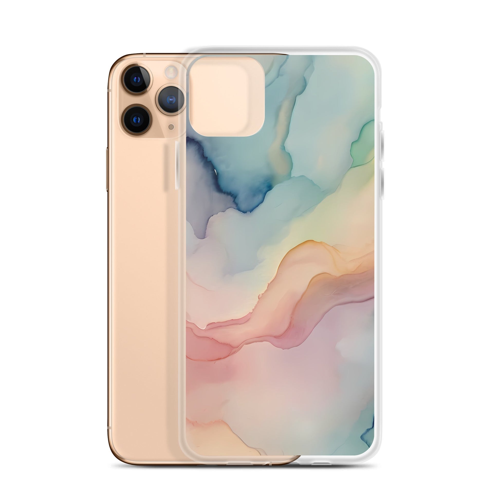 Abstract Hues for iPhone-Clear Case - InkSync