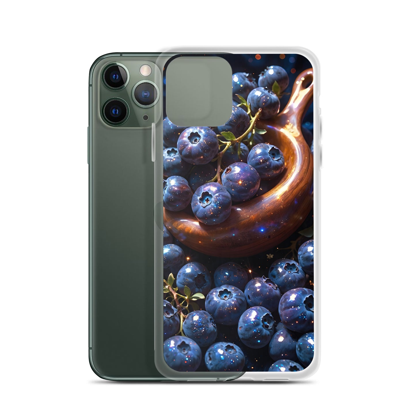 Blueberries for iPhone-Clear Case