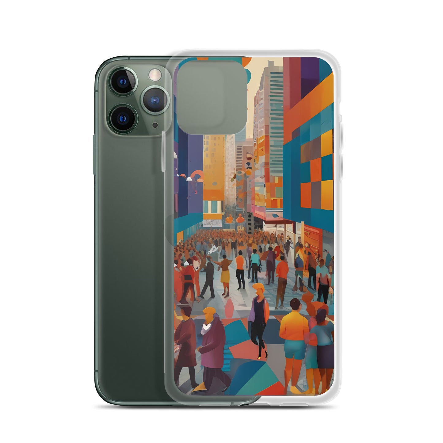 Bustling for iPhone-Clear Case