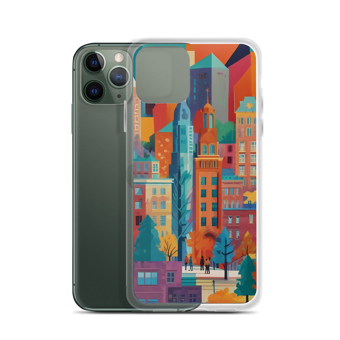 Cityscape for iPhone-Clear Case