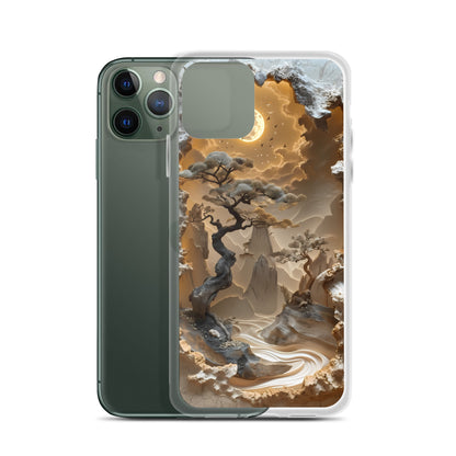 Twisted Moon for iPhone-Clear Case