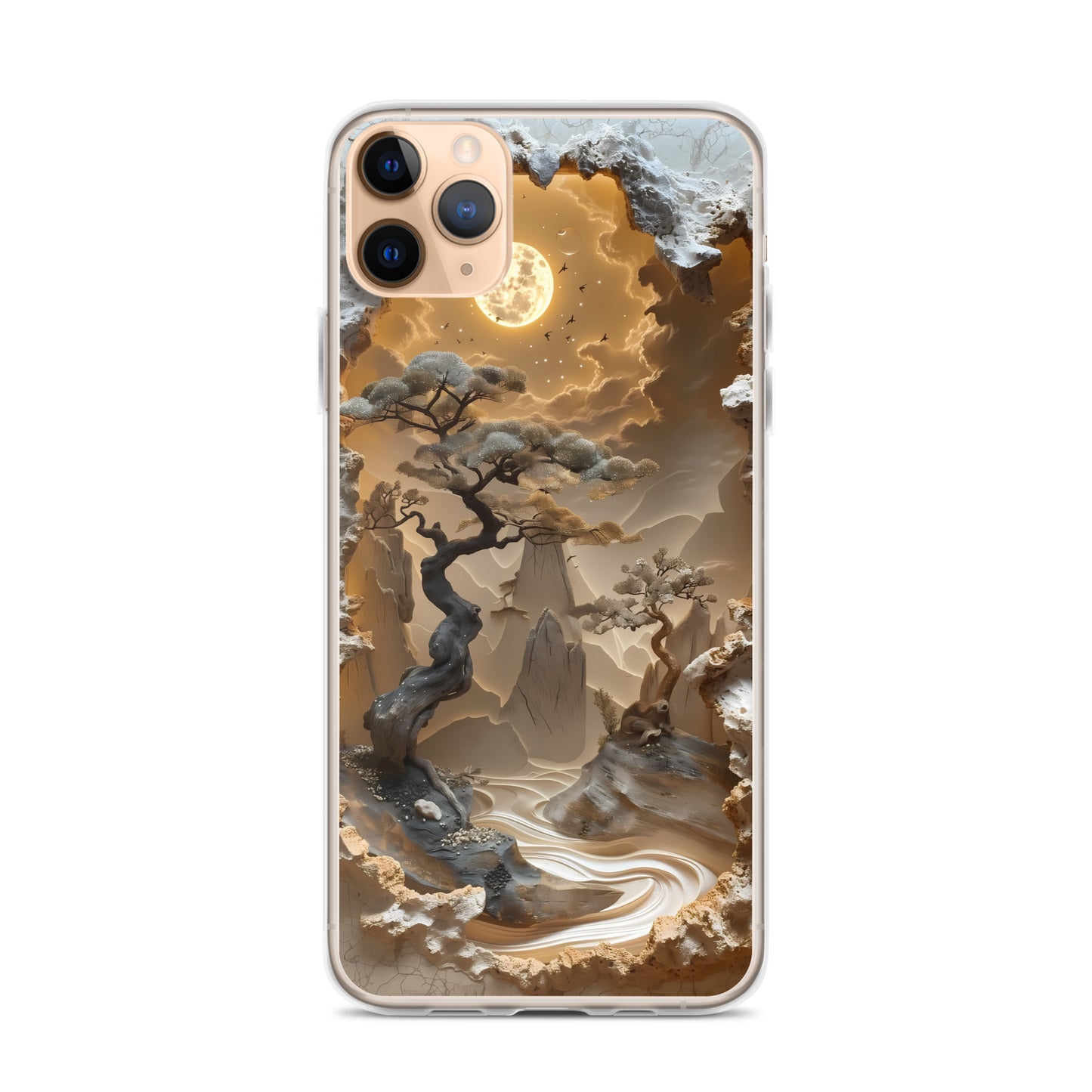 Twisted Moon for iPhone-Clear Case