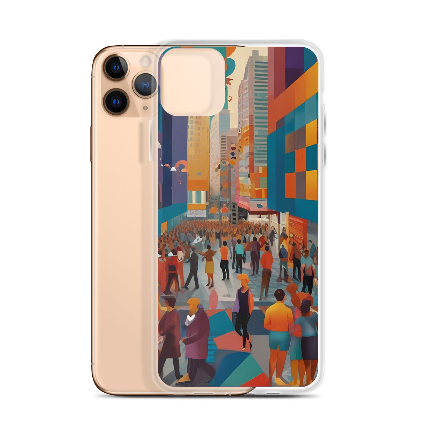 Bustling for iPhone-Clear Case