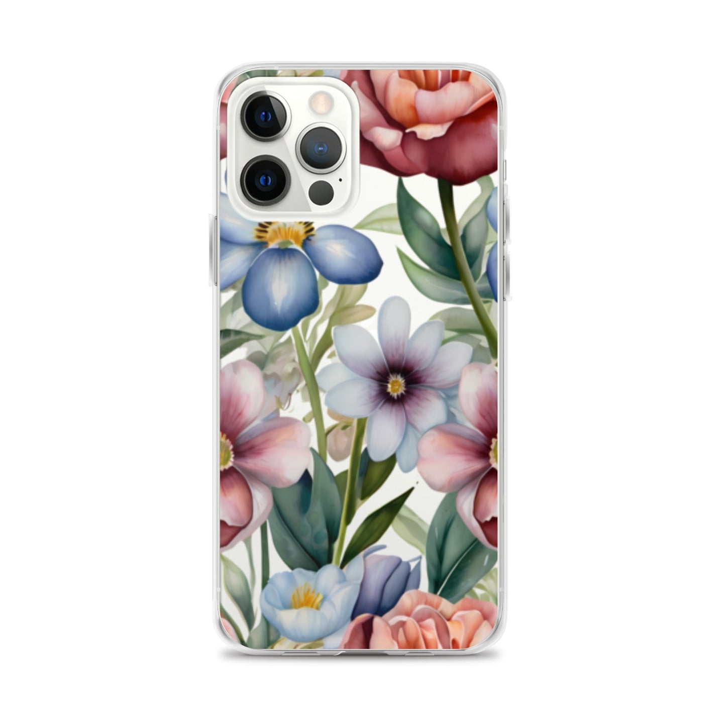 Floral Elegance for iPhone-Clear Case - InkSync