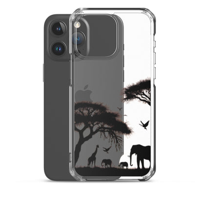 Sunset Safari for iPhone-Clear Case - InkSync